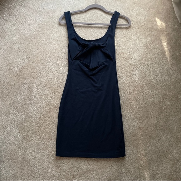 Abercrombie & Fitch tight, double lined, tie back blue dress (Size XXSP) - Picture 2 of 4